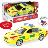 Ambulance met zwaailicht en geluid 1:16 met vliegwiel