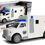 Ambulance 1:20 met frictieaandrijving, licht en geluid