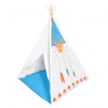Kinderteepee ECOTOYS met houten frame en vloerkleed