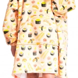 Cozy Noxxiez hoodie-deken met capuchon sushi – oversized draagbare deken