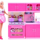 Pop ANLILY met roze keukentje en accessoires