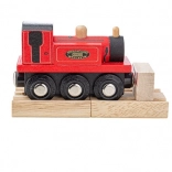 Bigjigs Rail houten locomotief Terrier rood