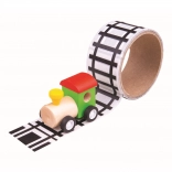 Kleefband met rails en houten treintje Bigjigs Toys