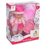 babypop plast 30 cm met geluiden en accessoires