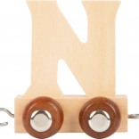 Houten wagon met letter N voor houten treinbaan small foot