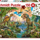 Puzzel dinosaurussen 150 stukjes + tattoos SCHMIDT