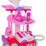 Kinder schoonmaakset met interactieve stofzuiger en kar