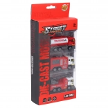 Brandweerautootjes set 3 stuks 8,5 cm