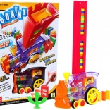 Interactieve trein met domino-effect