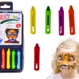 Gekleurde Gezichtsschilderijen 6 Stuks