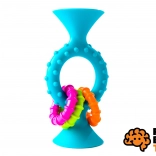 Rammelaar en bijtring pipSquigz Loops blauw