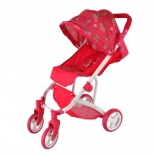 Sportieve poppenwagen met stoffen kap