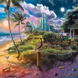 NORIMPEX diamantschilderen – huis aan het strand 30 × 40 cm