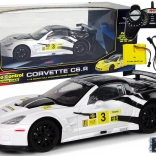 RC auto CORVETTE C6.R 1:18 wit met verlichting 2,4 GHz