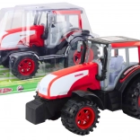 Grote boerderijtractor met aandrijving – rood