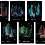 Školní sešit A4 Premium Metallic met stadsdesign