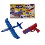 Schietbaar foamvliegtuig met licht en pistool