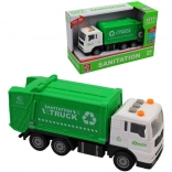 Vuilniswagen met frictie, licht en geluid