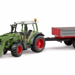 Bruder tractor Fendt Vario 211 met voorlader en kipperaanhanger 1:16