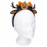 Carnavalsdiadeem met oortjes en pompoenversiering