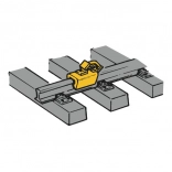 Gele spoorstootblokken ROCO, set van 12 stuks