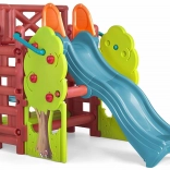 Feber kinderspeeltuin met glijbaan en tafeltje Wood House