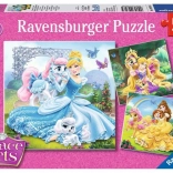 Ravensburger puzzel Disney prinsessen en hun huisdiertjes 3×49 stukjes