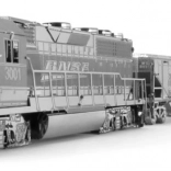 metal earth 3d metalen model treinstel met locomotief en 4 wagons deluxe set