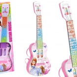 Elektrische gitaar met prinses voor kinderen lichtjes melodieën roze