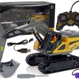 Op afstand bestuurbare Caterpillar graafmachine 2.4G Geel