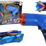Sportwagen voor muur en plafond met laserbediening – blauw