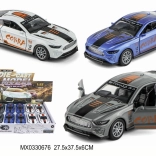 sportief metalen autootje 1:32 met pull-back aandrijving