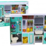 Kinderbadkamerset 4-in-1 – douche, toilet, wasmachine en accessoires