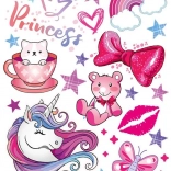 Opstrijkbare stickers Eenhoorn – groot vel