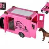 Roze paardenwagen met effecten