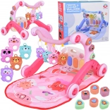 educatieve speelmat 3-in-1 met loopwagen, piano en hangspeeltjes