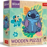 Houten puzzel met 50 stukjes Lilo & Stitch