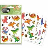 Tijdelijke tatoeages Dinosaurussen, 4 vellen