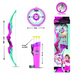 Roze boogschietset voor kinderen met accessoires