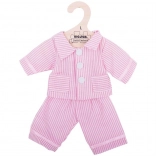 Roze gestreepte pyjama voor pop 38 cm