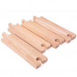 Lange rechte rails BIGJIGS RAIL 21 cm – 4 stuks