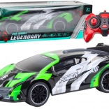 rc sportwagen 1:10 met verlichting, snelheid 25 km/u – groen