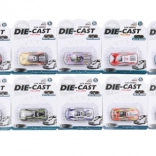 Metalen raceautootje op kaart