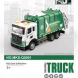 Metalen vuilniswagen met licht en geluid