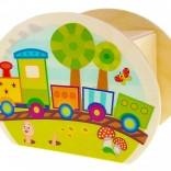 Hess houten spaarpot Treintje