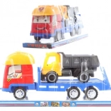 Kunststof vrachtwagen met kiepbak en frictie-aandrijving