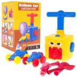 Set van 2 autootjes met ballonaandrijving voor kinderen 3+ met handpomp