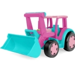 Gigant tractor lader roze 60 cm