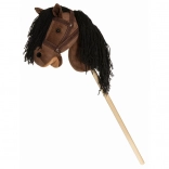 Paard op stok Hobby Horse bruin met teugels 80cm