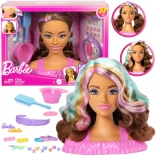 Barbie kophouder om te kammen en stylen met accessoires, 20 delen